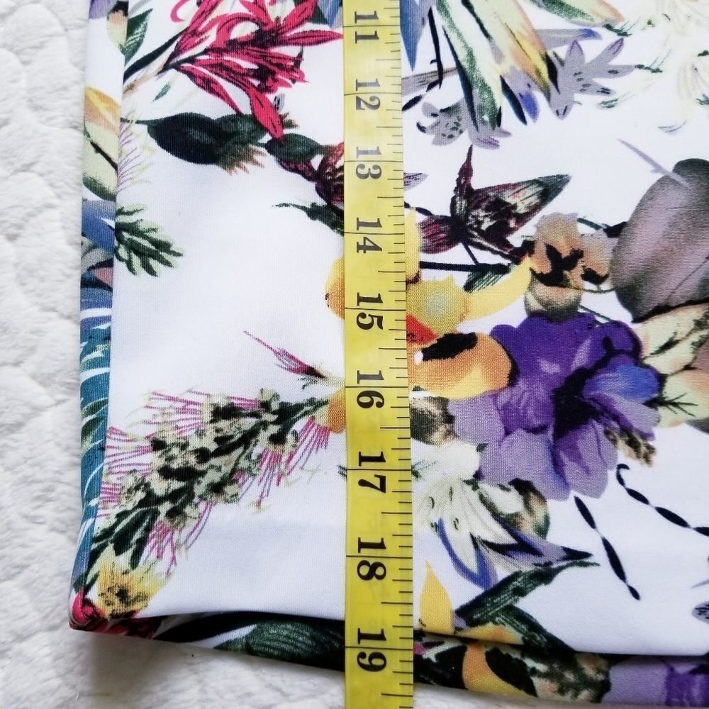 Carmen Marc Valvo floral skirt flowers mini pencil - Picture 3 of 7